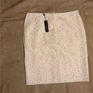Talbots skirt.  Ivory with black.  New with tags.  Back zipper